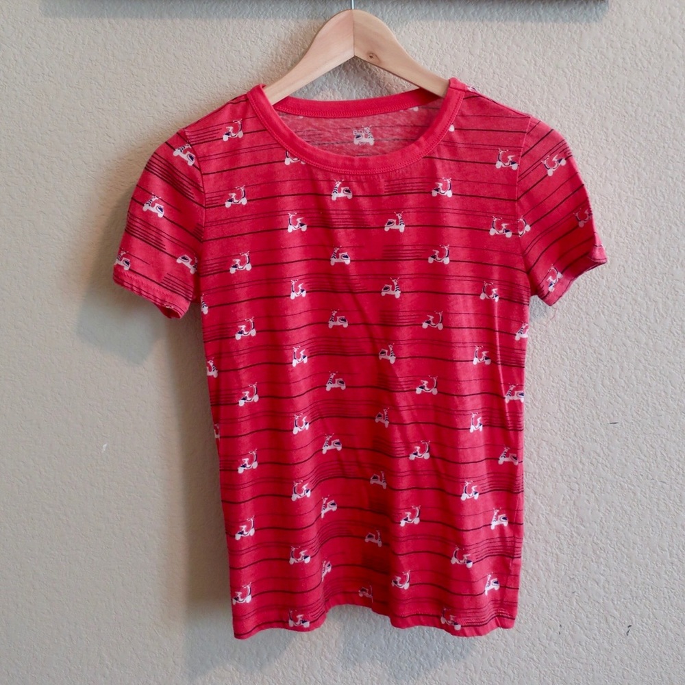 BDG red shirt w/ scooter print